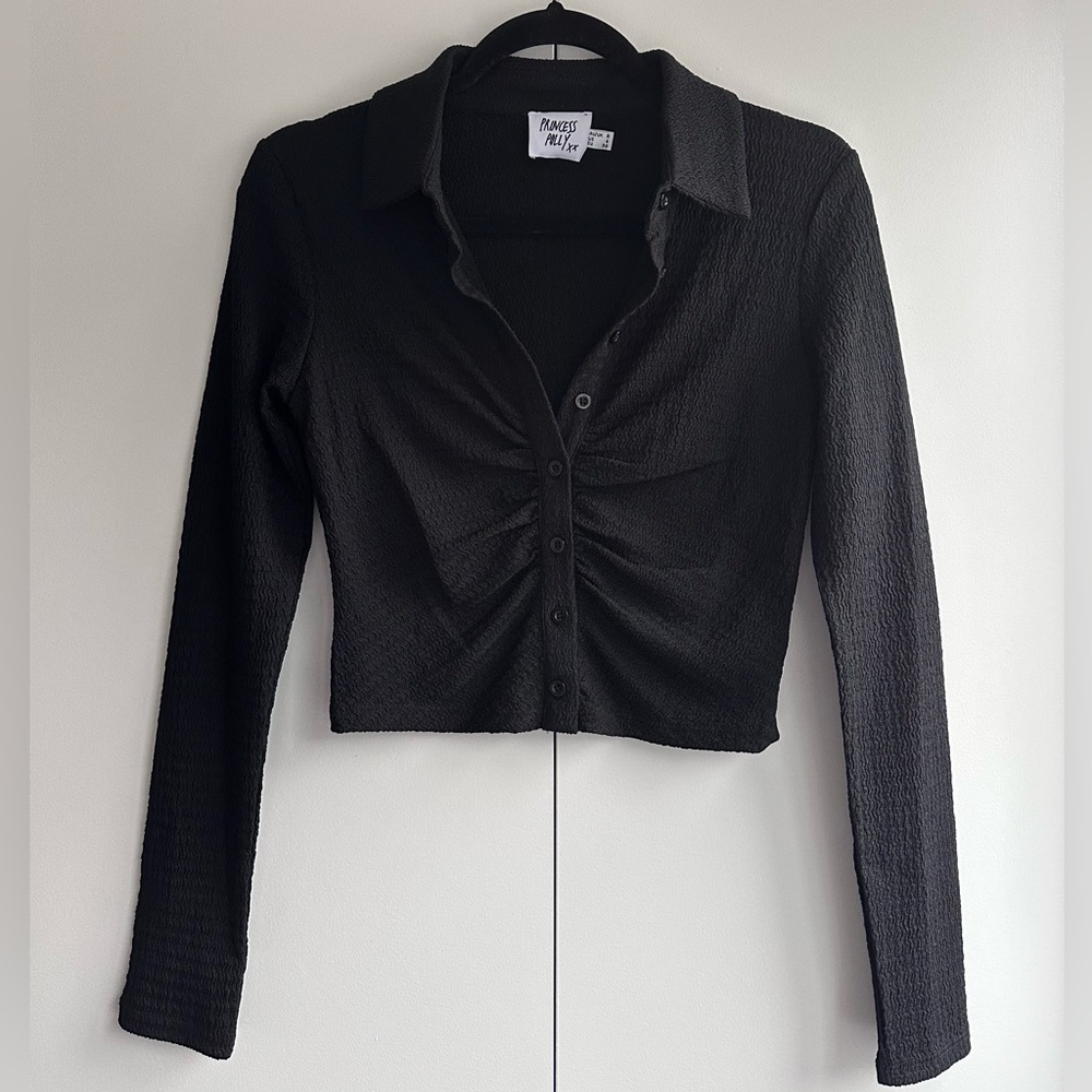 Princess Polly Trey Long Sleeve Top in Black - Size 4 - Picture 6 of 10